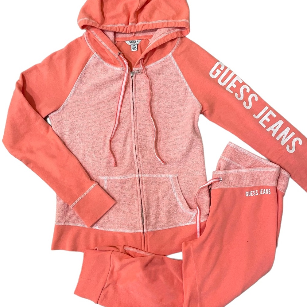 Guess Coral Hoodie and Jogger Set